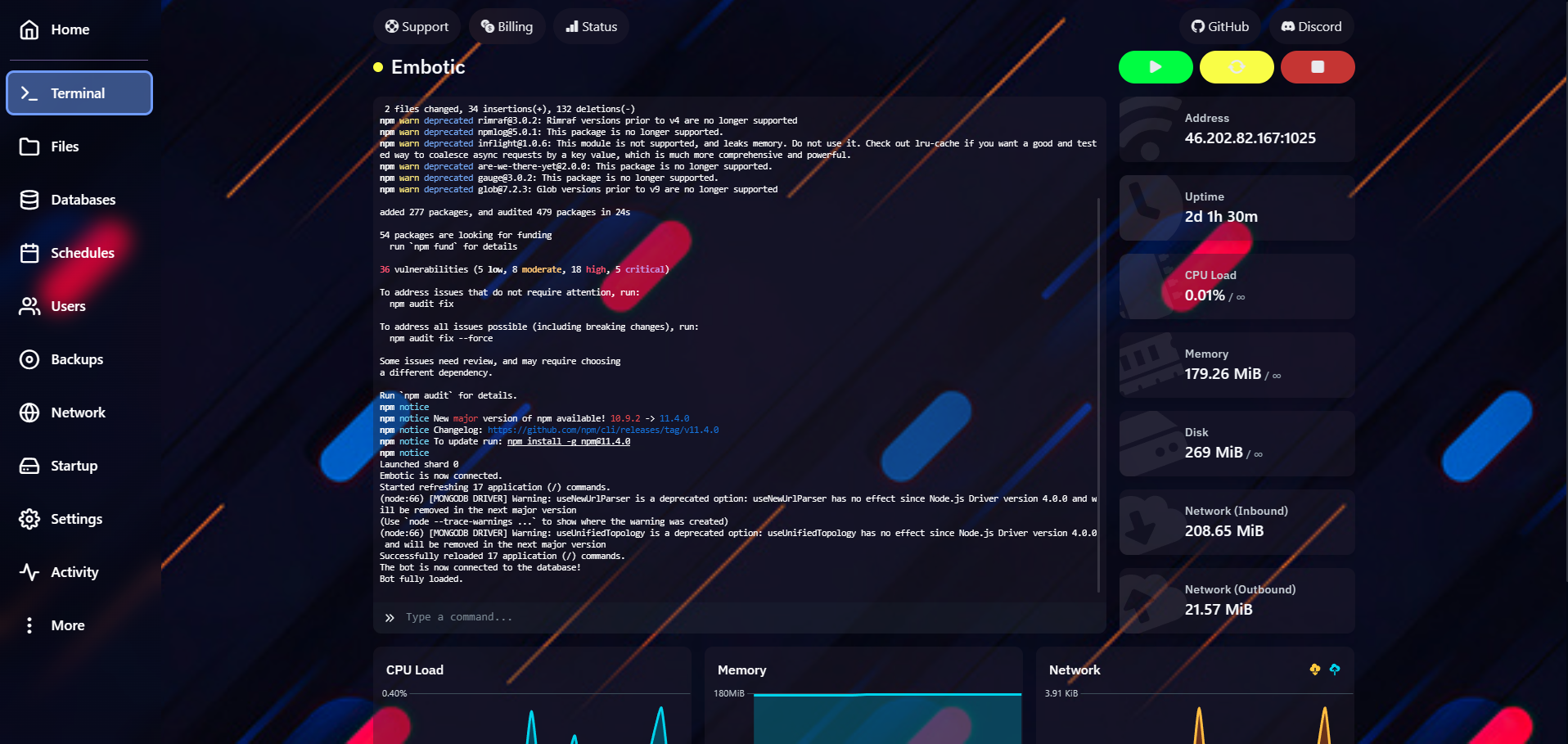 Embotic Hosting